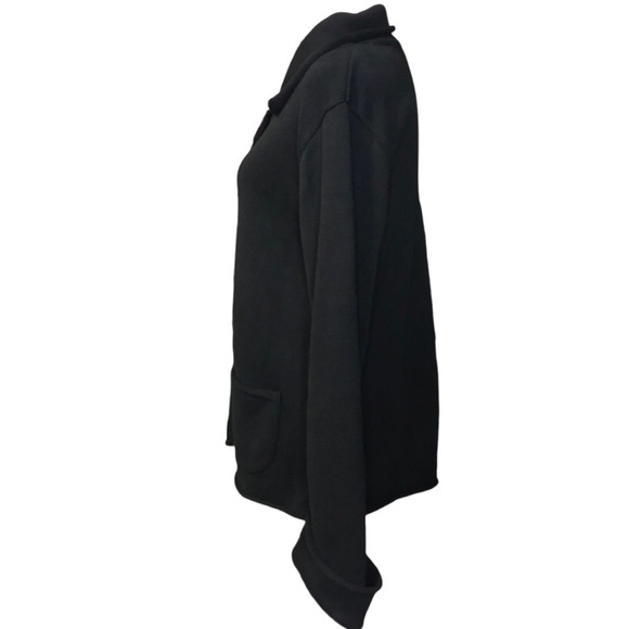 Anthropologie Willow Wooden Button Sweater in Black Size Medium - Picture 4 of 7